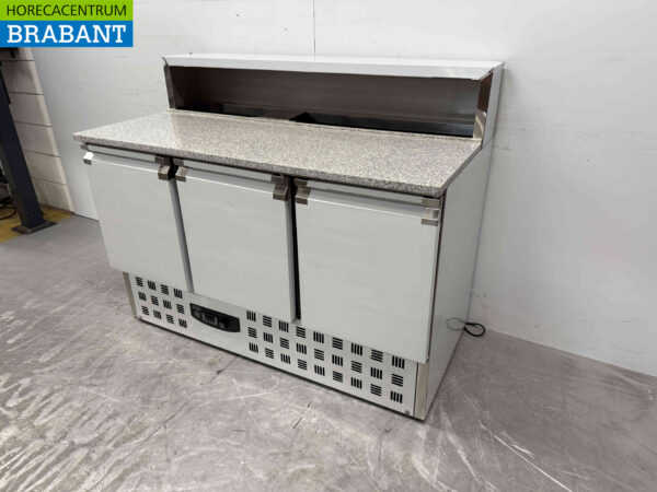 Edelstahl Combisteel Pizza Werkbank Pizzatisch 2 Türen 136,8 cm 230V Horeca – Bild 3