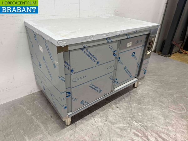 Edelstahl Warmhalteschrank 2 Schiebetüren 120 cm Catering – Bild 3