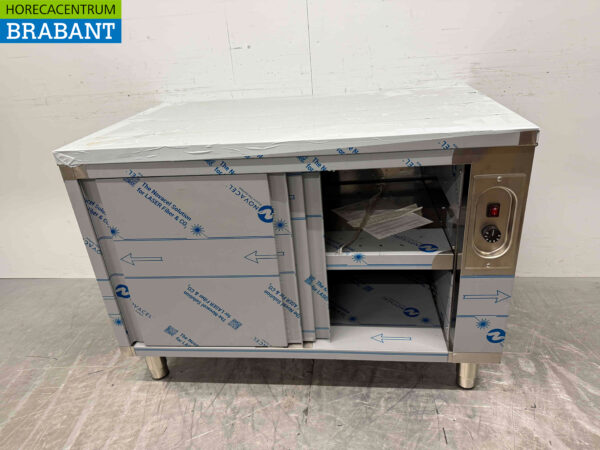 Edelstahl Warmhalteschrank 2 Schiebetüren 120 cm Catering – Bild 4