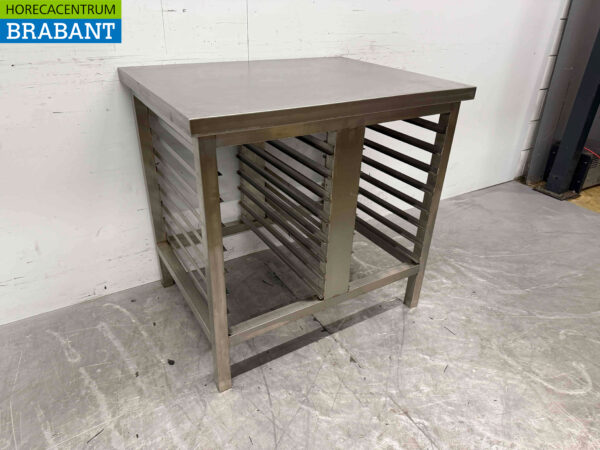Edelstahlsockel für Dampfgarer, Backofen 90 x 70 x 86,5 cm Horeca – Bild 2