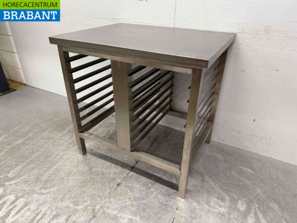 Edelstahlsockel für Dampfgarer, Backofen 90 x 70 x 86,5 cm Horeca – Bild 3