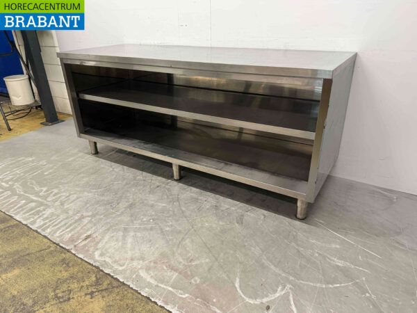 Edelstahl Arbeitstisch Arbeitsschrank 200 cm Catering – Bild 3
