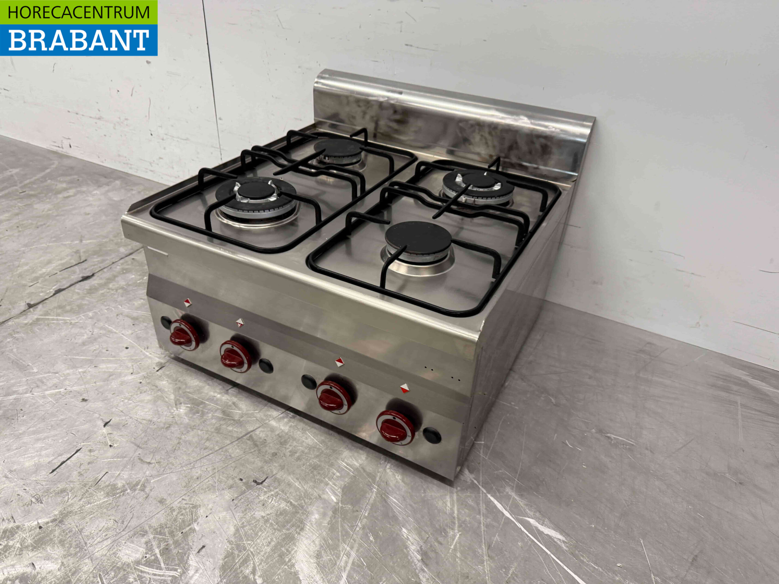 Edelstahl Diamond 4-Flammen-Backofen Gasherd 60 cm Horeca – Bild 4