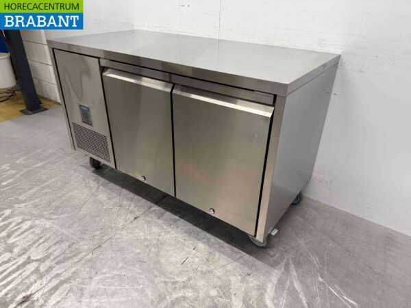 Edelstahl Polar UA006 Mobile Tiefkühlwerkbank 2 Türen 1/1 GN 230V Horeca – Bild 3