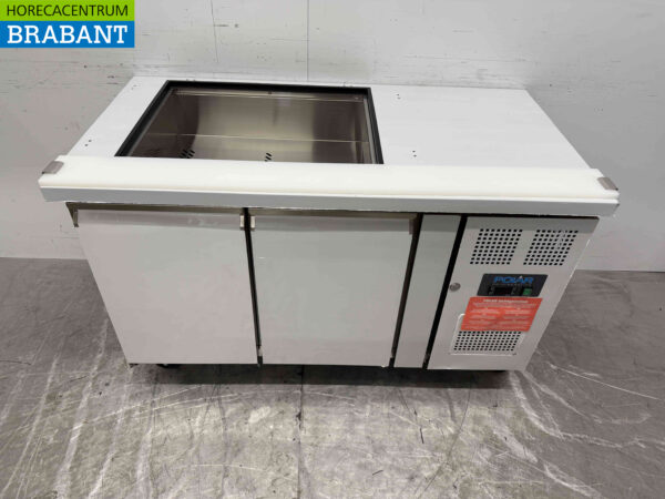 Polar CT393 Edelstahl-Kühlwerkbank 2 Türen 136 cm 230V Horeca – Bild 2