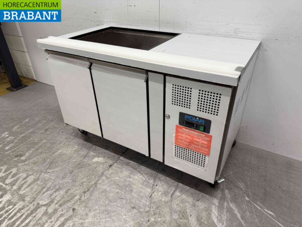 Polar CT393 Edelstahl-Kühlwerkbank 2 Türen 136 cm 230V Horeca – Bild 3