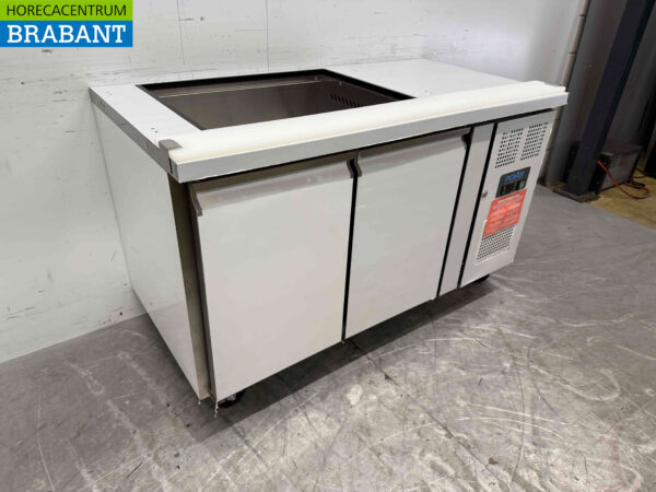 Polar CT393 Edelstahl-Kühlwerkbank 2 Türen 136 cm 230V Horeca – Bild 4