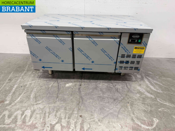 Edelstahl Combisteel Kühlschrank Niedriges Modell 2 Türen 120 cm 230V Horeca