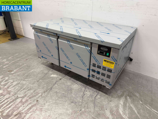 Edelstahl Combisteel Kühlschrank Niedriges Modell 2 Türen 120 cm 230V Horeca – Bild 2
