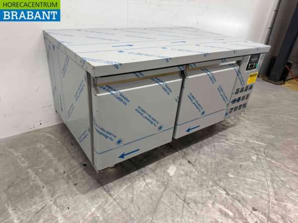 Edelstahl Combisteel Kühlschrank Niedriges Modell 2 Türen 120 cm 230V Horeca – Bild 3