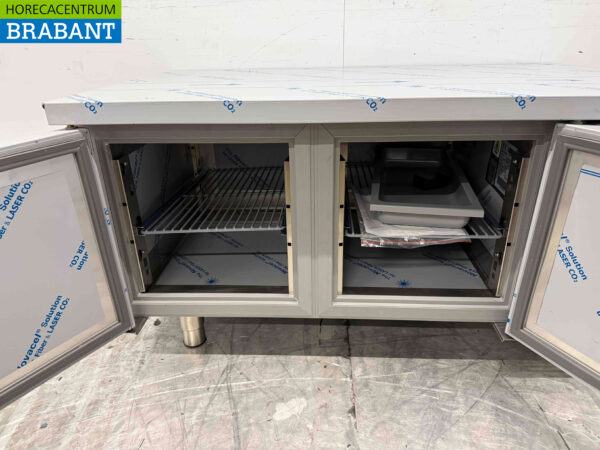 Edelstahl Combisteel Kühlschrank Niedriges Modell 2 Türen 120 cm 230V Horeca – Bild 4