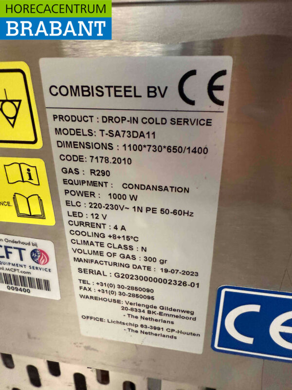 Combisteel Drop-in Einbauvitrine 140 Liter 230V Horeca – Bild 6