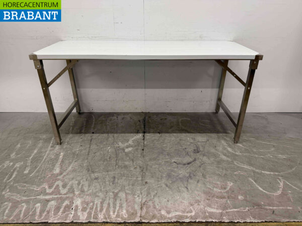 HCB Klappbarer Arbeitstisch aus Edelstahl 180 x 70 x 85 cm Catering