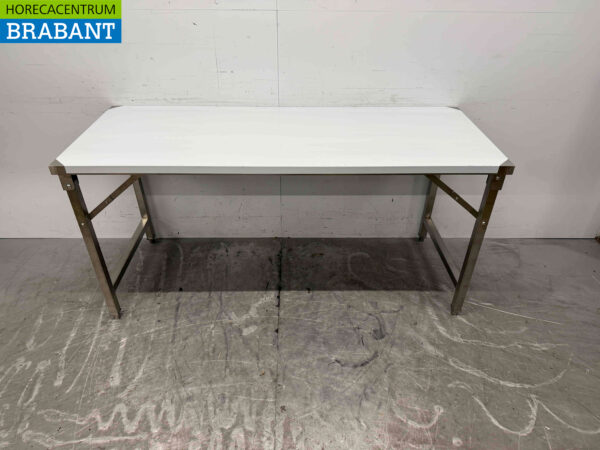 HCB Klappbarer Arbeitstisch aus Edelstahl 180 x 70 x 85 cm Catering – Bild 2