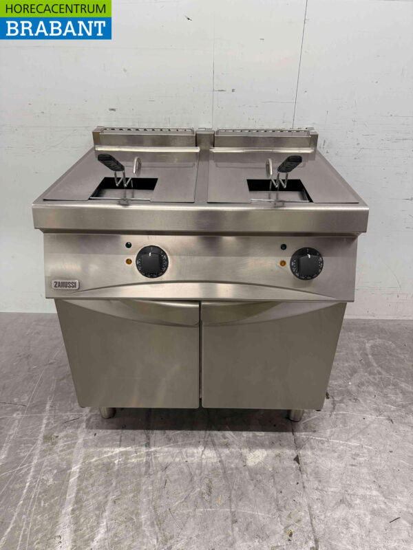 Zanussi Fritteuse aus Edelstahl 2 x 15 Liter 400V Horeca