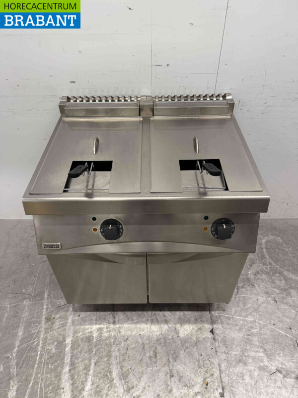 Zanussi Fritteuse aus Edelstahl 2 x 15 Liter 400V Horeca – Bild 2