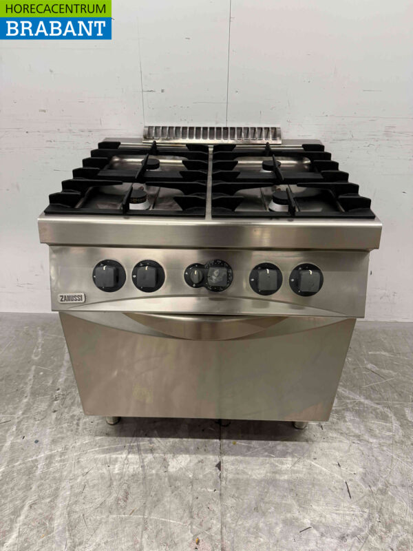 Zanussi 4-Flammen-Herd aus Edelstahl mit Backofen GAS Catering