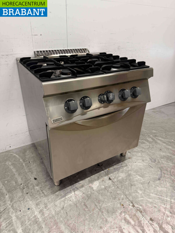 Zanussi 4-Flammen-Herd aus Edelstahl mit Backofen GAS Catering – Bild 3