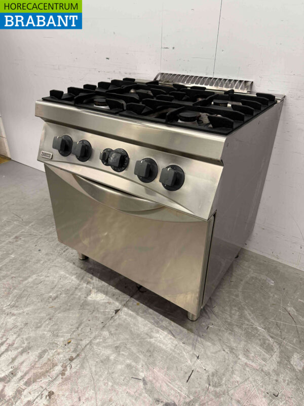 Zanussi 4-Flammen-Herd aus Edelstahl mit Backofen GAS Catering – Bild 4