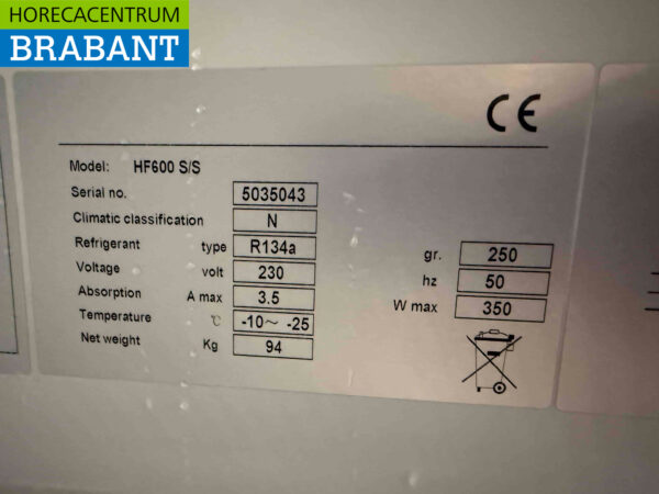 Maxxfrost Edelstahl Gefrierschrank 555 Liter 230V Horeca – Bild 5