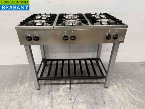 Atag 6-Flammen-Herd aus Edelstahl 105 cm Propan Horeca