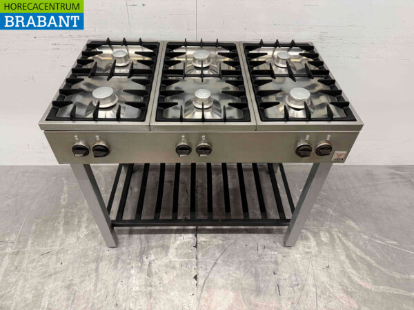 Atag 6-Flammen-Herd aus Edelstahl 105 cm Propan Horeca – Bild 2