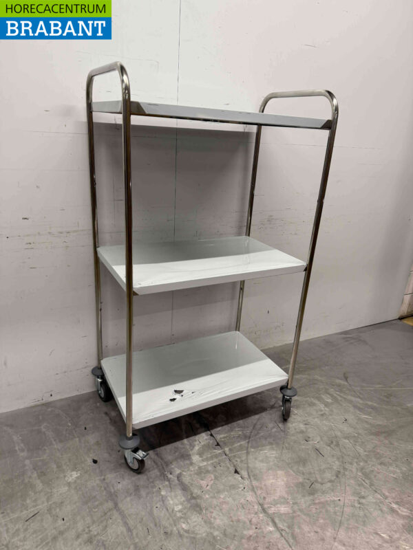 Saro Servierwagen aus Edelstahl 2 Ebenen 86 cm Catering (kopie) – Bild 2
