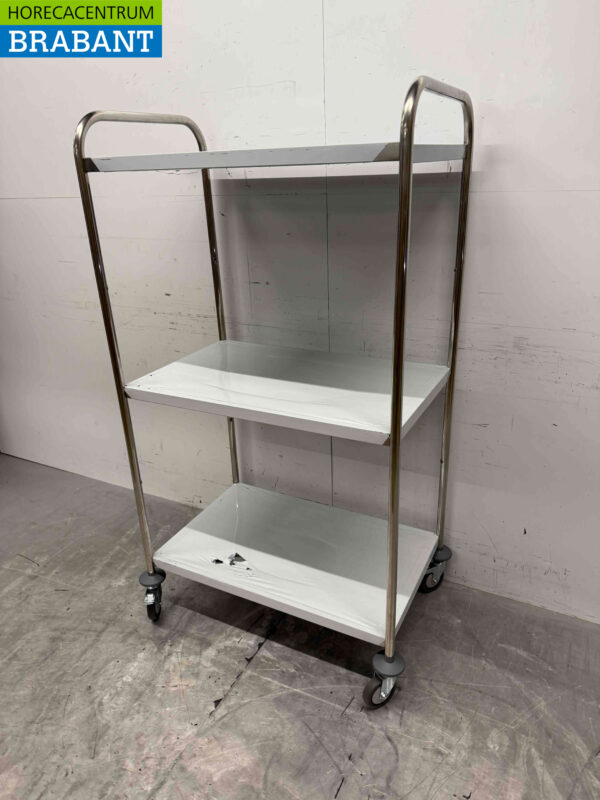 Saro Servierwagen aus Edelstahl 2 Ebenen 86 cm Catering (kopie) – Bild 3
