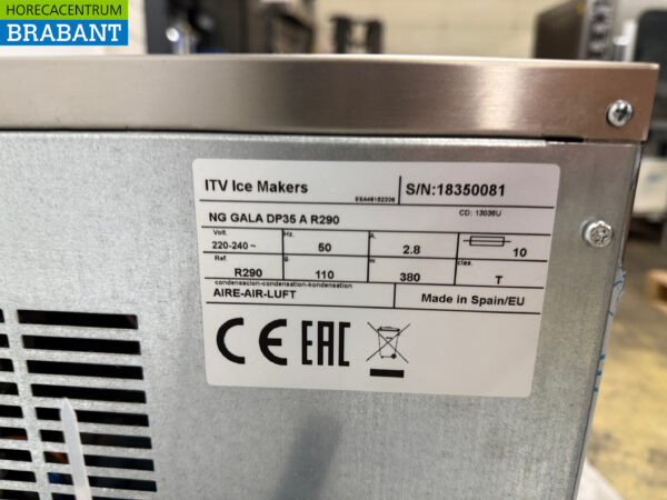 Edelstahl ITV Eiswürfelmaschine 37 kg pro Tag 20 kg Bunker 230V Horeca – Bild 5