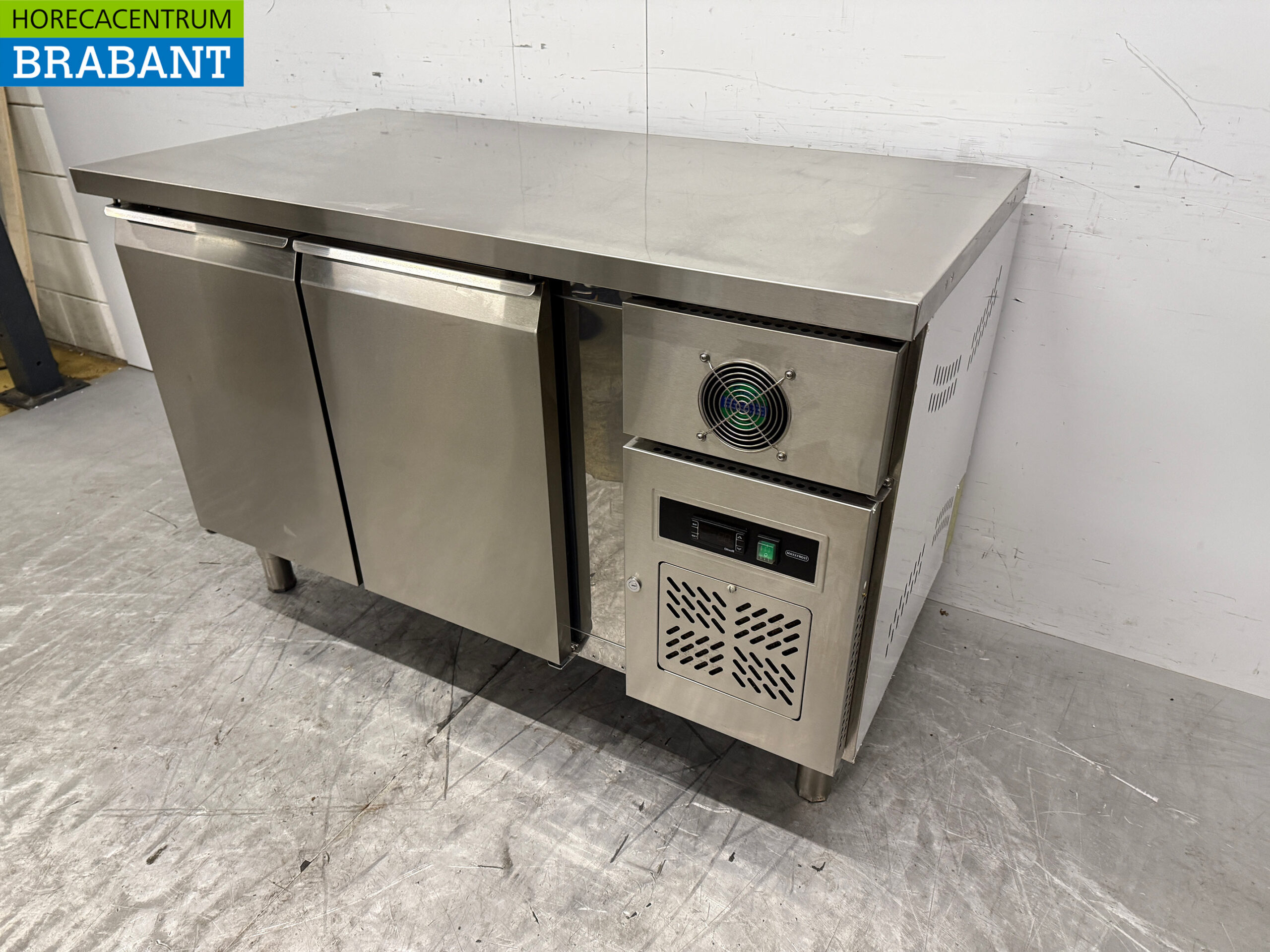 Edelstahl Ecofrost Gefrierschrank Werkbank 2 Türen 136 cm 230V Horeca – Bild 2