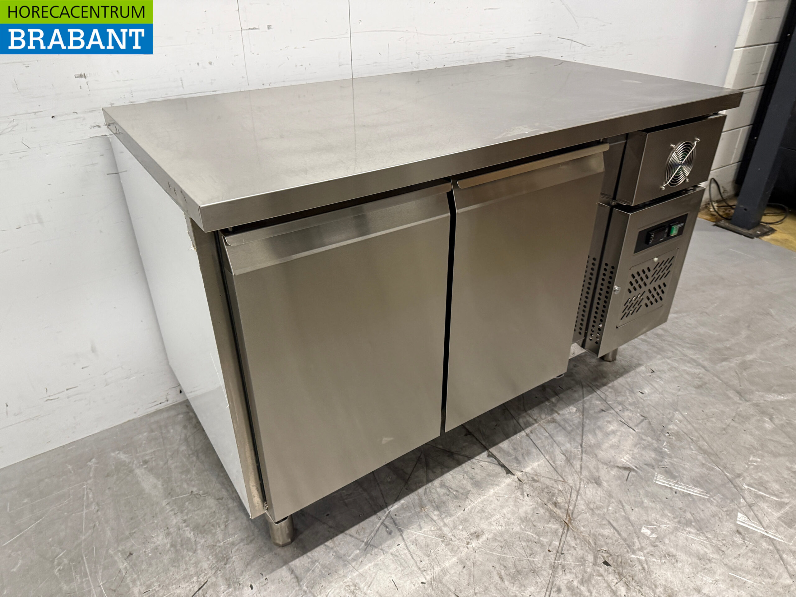 Edelstahl Ecofrost Gefrierschrank Werkbank 2 Türen 136 cm 230V Horeca – Bild 3