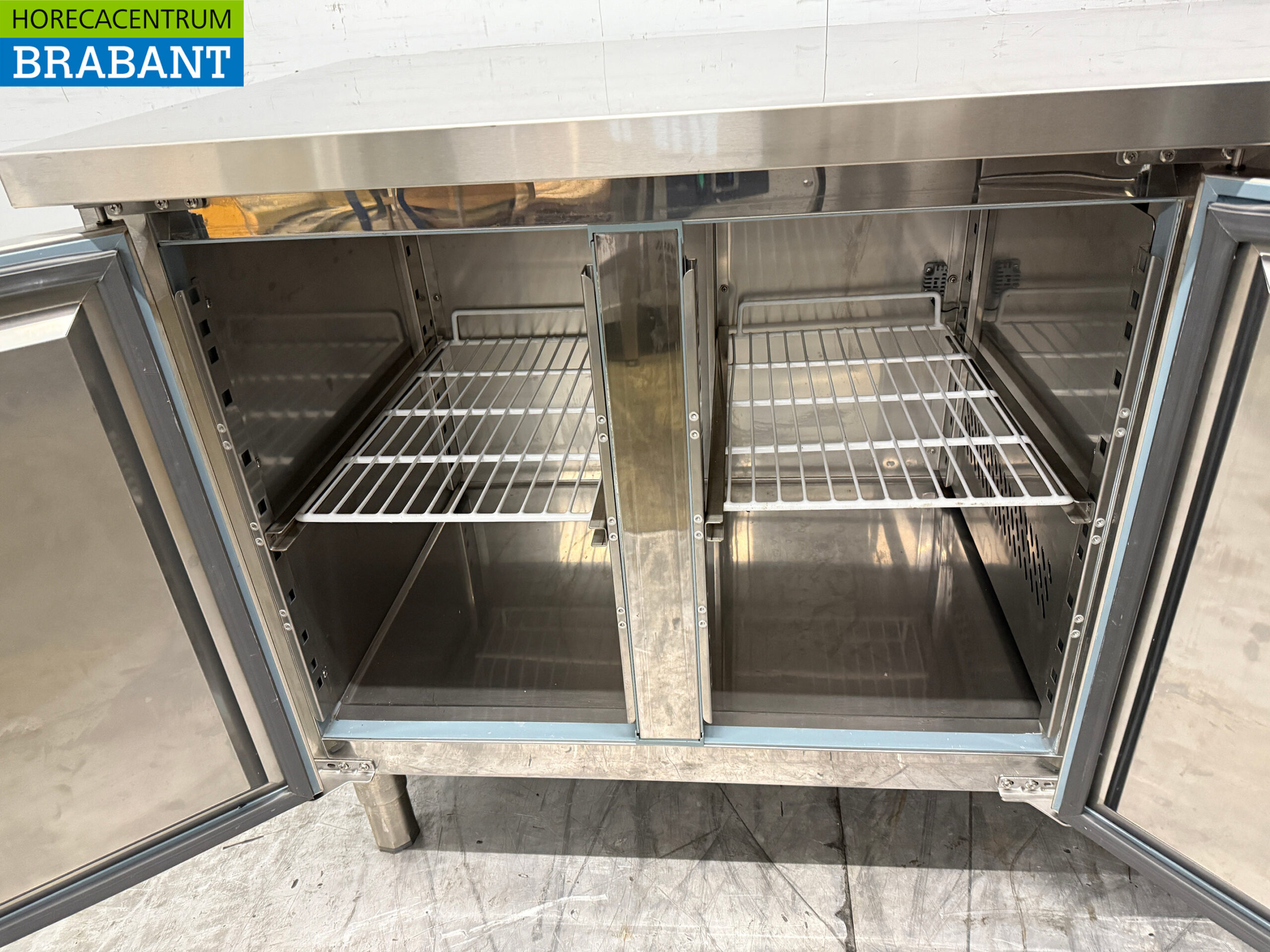 Edelstahl Ecofrost Gefrierschrank Werkbank 2 Türen 136 cm 230V Horeca – Bild 4