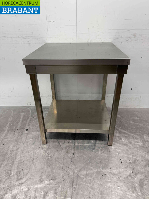Arbeitstisch aus Edelstahl mit Ablagefläche 70 x 70 x 83 cm Catering