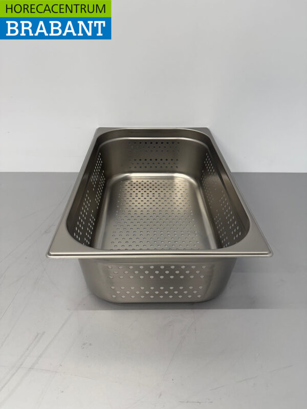 Perforierter Gastronormbehälter aus Edelstahl GN Tablett 1/1 Tiefe 150 mm Horeca
