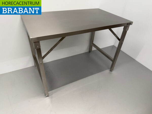 HCB Klappbarer Arbeitstisch aus Edelstahl 120 x 70 x 85 cm Catering – Bild 3