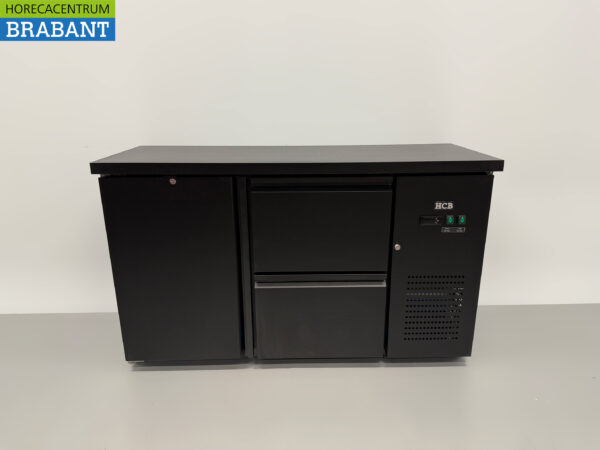 HCB Backbar Bar Cooler 1 Tür und 2 Schubladen 280 Liter 146,5 cm 230V Horeca
