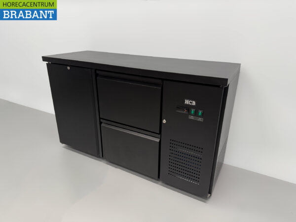 HCB Backbar Bar Cooler 1 Tür und 2 Schubladen 280 Liter 146,5 cm 230V Horeca – Bild 2