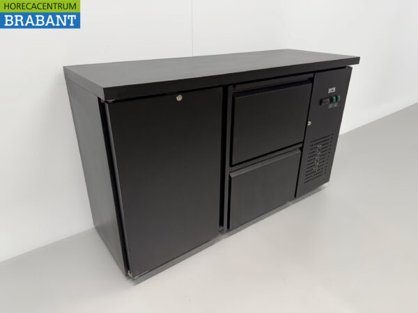 HCB Backbar Bar Cooler 1 Tür und 2 Schubladen 280 Liter 146,5 cm 230V Horeca – Bild 3