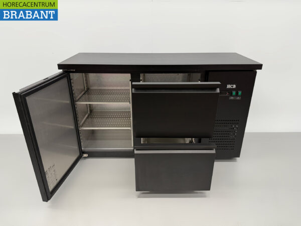 HCB Backbar Bar Cooler 1 Tür und 2 Schubladen 280 Liter 146,5 cm 230V Horeca – Bild 4