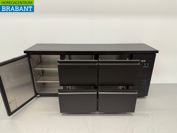 HCB Backbar Bar Cooler 1 Tür und 4 Schubladen 425 Liter 200,5 cm 230V Horeca – Bild 4