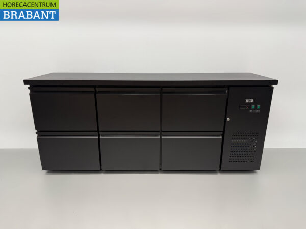 HCB Backbar Bar Cooler 6 Schubladen 425 Liter 200,5 cm 230V Horeca