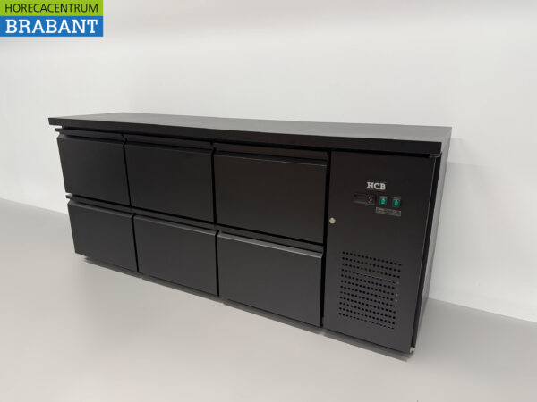 HCB Backbar Bar Cooler 6 Schubladen 425 Liter 200,5 cm 230V Horeca – Bild 2