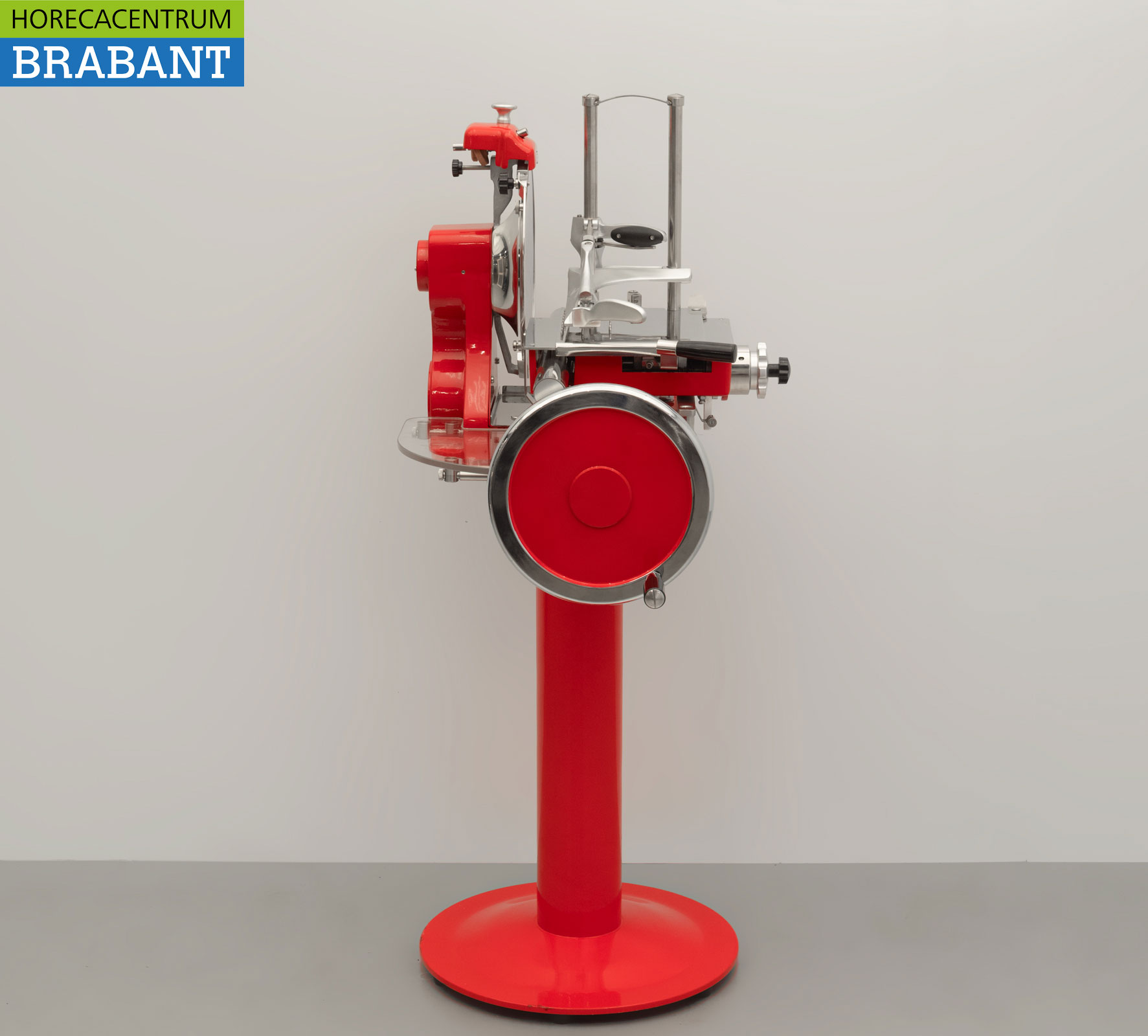 HCB Manuelle Schwungradschneidemaschine 300 mm - Inkl. Sockel - Rot Gastronomie Metzgerei – Bild 3