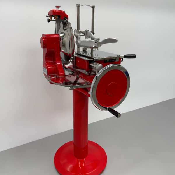 HCB Manuelle Schwungradschneidemaschine 300 mm - Inkl. Sockel - Rot Gastronomie Metzgerei