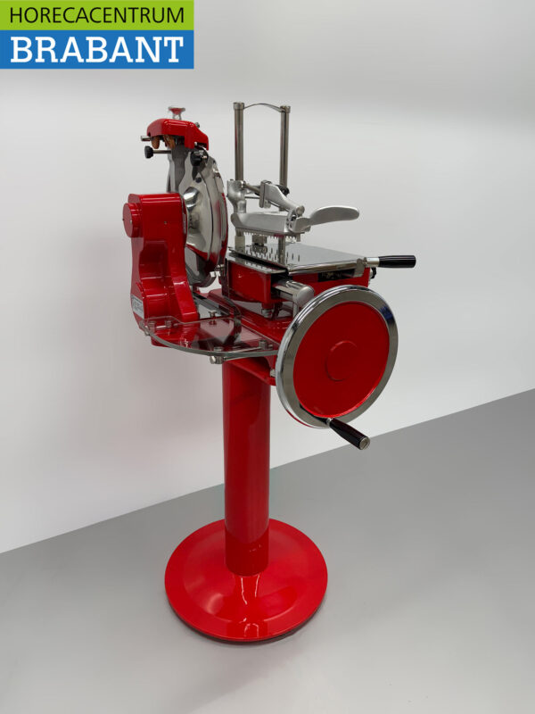 HCB Manuelle Schwungradschneidemaschine 300 mm - Inkl. Sockel - Rot Gastronomie Metzgerei