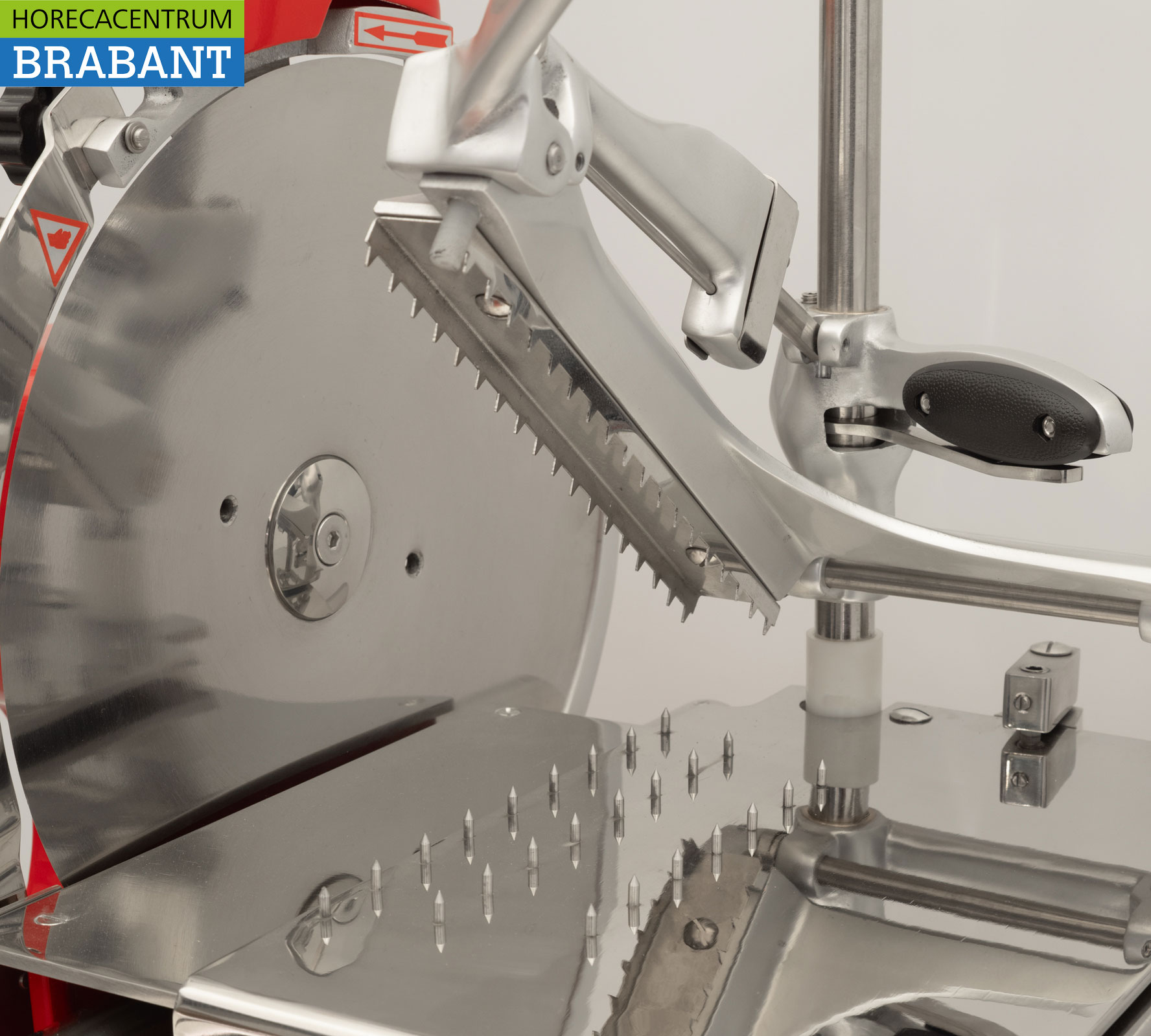 HCB Manuelle Schwungradschneidemaschine 300 mm - Inkl. Sockel - Rot Gastronomie Metzgerei – Bild 6