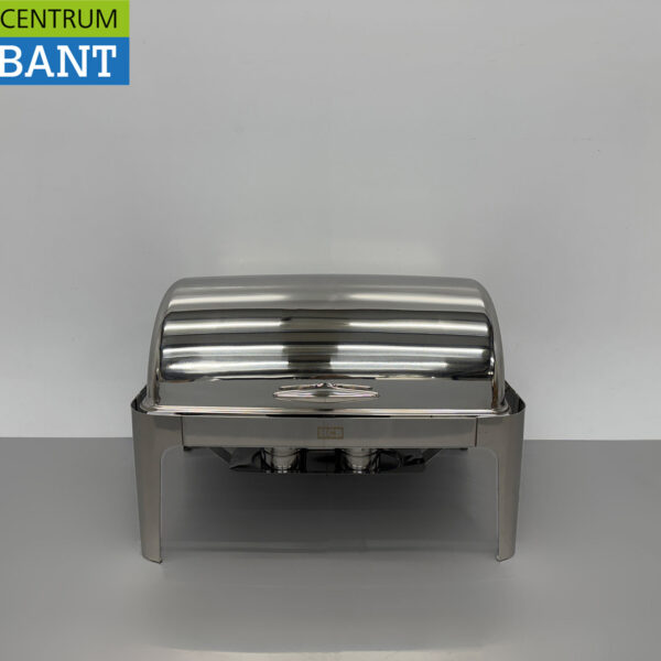 HCB Chafing Dish Rolltop aus Edelstahl - 9 Liter - 2 x 1/2 GN Horeca
