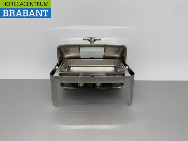 HCB Chafing Dish Rolltop aus Edelstahl - Schauglas - 9 Liter - 1/1 GN Catering – Bild 4
