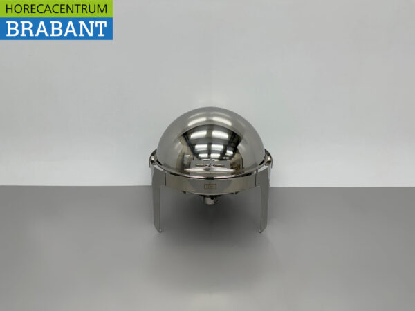 HCB Runder Chafing Dish Rolltop aus Edelstahl - 6 Liter - Horeca