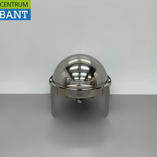 HCB Runder Chafing Dish Rolltop aus Edelstahl - 6 Liter - Horeca